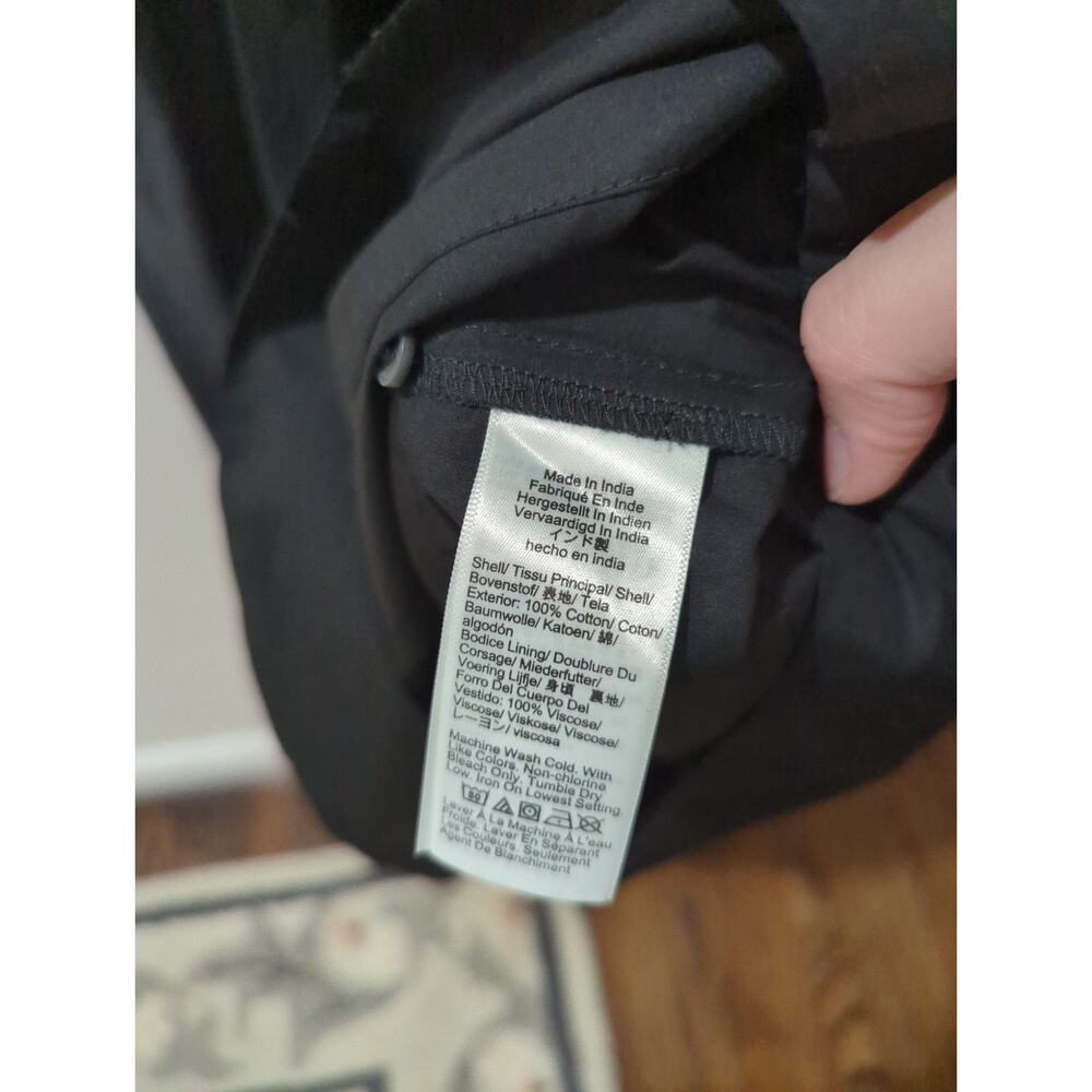 J Crew Black Cotton Poplin Midi Dress NWT - Picture 4 of 5
